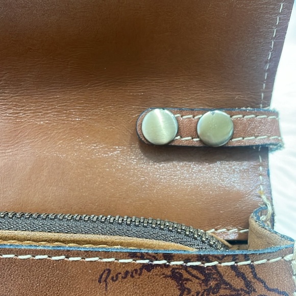 PATRICIA NASH Riot Rust Signature Map Leather Crossbody bag - Picture 5 of 16